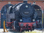 Die Dampflokomotive 95 016 im Deutschen Dampflokomotiv-Museum Neuenmarkt-Wirsberg.