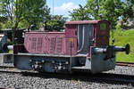 Die 1951 von Orenstein & Koppel gebaute Schmalspur-Diesellokomotive  25 118 , Typ MV4a wurde 1968 auf Normalspur umgerüstet. (Dampflokomotiv-Museum Neuenmarkt-Wirsberg, Juni 2019)