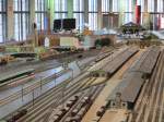 Im Aufbau befindliche Modellbahn (Anhalter Bahnhof und sein Vorfeld, die Lokschuppen links oben im Bild beherbergen brigens das Museum bzw.
