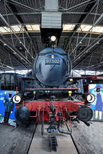 Die Zahnradlokomotive 97 502 wurde 1923 in der Maschinenfabrik Esslingen gebaut und war Ende April 2024 im Ringlokschuppen des Eisenbahnmuseums in Bochum ausgestellt.