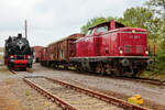 RAG D-724  9  (80 030) & DB 212 007-9 im Eisenbahnmuseum Bochum Dahlhausen, April 2025.