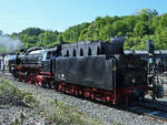 Mit der 1927 bei der Berliner Maschinenbau AG (BMAG) gebauten Dampflokomotive 01 066 wurden Ende April 2025 im Eisenbahnmuseum Bochum Führerstandsmitfahrten angeboten.