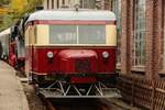 Wismarer Schienenbus T2 im Eisenbahnmuseum Bochum Dahlhausen, Oktober 2025.