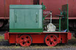Eine Schöma Feldbahnlok war Mitte April 2026 im Eisenbahnmuseum Bochum zu Gast.