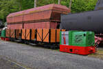 Diese Schöma Feldbahnlok wurde Mitte April 2026 für Fahrten auf dem Gelände des Buchumer Eisenbahnmuseums genutzt.