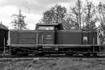 Die 1963 bei MaK gebaute Diesellokomotive 212 039-2 von Railflex war Mitte April 2026 im Bochumer Eisenbahnmuseum ausgestellt.