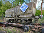 Im Bild der Mineral�l-Kesselwagen Essen 500 262 aus dem Jahr 1922. (Eisenbahnmuseum Bochum, April 2026)