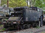 Der Klima-Schneepflug 80 80 973 5 030-7 entstand aus einem umgebauten Schlepptender 2 2 T21,5 im Eisenbahnmuseum Bochum-Dahlhausen. (April 2026)