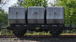 Hier im Bild ein Klappk�belwagen, welcher als Wagen Nr. 266-7 bei der RAG Anthrazit eingesetzt wurde. (Eisenbahnmuseum Bochum, April 2025)
