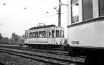 OEG 1981__Museumsfahrzeuge in Viernheim__Neben dem OEG Halbzug 45/46 ist der Darmstädter Tw 67 von 1926 [Gastell, Mainz] zu sehen, der 1977 zur DGEG gelangte.__01-05-1981
