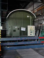 Ein 1928 gebauter Reisezugwagen, Bauart Ci-28  Donnerbüchse  stand Mitte Juni 2020 im Lokschuppen Pomerania Pasewalk.