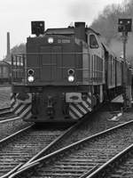 Die MaK G 1206  RuhrpottSprinter  Mitte April 2018 im Eisenbahnmuseum Bochum.