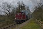 212 007-9 des Eisenbahnmuseums Bochum am Haltepunkt Blankenstein Burg (08.04.2023)