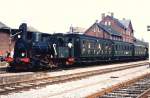 Walsum 5 (heute mit Tender unter dem Namen  Speyerbach  unterwegs) mit dem Museumszug des Arbeitskreises Bochum-Dahlhausen der DGEG zu Gast auf den Gleisen der Westflischen Landeseisenbahn nachdem die DB 1977 Dampflokomotiven von ihren Gleisen verbannt hatte. Die Abteilwagen haben ihren Betriebseinsatz inzwischen hinter sich und sind im Eisenbahnmuseum Bochum-Dahlhausen ausgestellt.