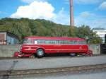 Fr die zweiten Museumstage am 18.und 19.09.2010 im Eisenbahnmuseum-Bochum Dahlhausen wurde der Schienen-Straenbus im Freigelnde des Museums fr die Fotografen in Scene gestellt.
Aufnahme 16.09.2010