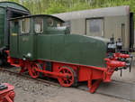 Eine Deutz-Petroleumlokomotive aus dem Jahr 1912 Anfang Mai 2017 im Eisenbahnmuseum Bochum.