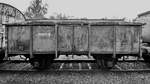 Mitte April 2024 war dieser Klappdeckelwagen (K 25, Wuppertal 80 848) aus dem Jahr 1928 im Eisenbahnmuseum Bochum ausgestellt.