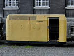 Dieser Untertage-Personenwagen war Mitte April 2024 auf dem Freigelände des Eisenbahnmuseums Bochum-Dahlhausen ausgestellt.