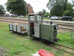 Diese kleine Feldbahn,im Eisenbahnmuseum Gramzow kam,am 29.Juli 2023,etwas später zum Einsatz.