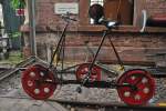 Ein Schienenfahrrad der DR im Eisenbahnmuseum Neustadt/Weinstrasse. Frher ging alles noch etwas beschaulicher voran... (Mai 2009).