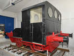 Die Diesellokomotive Deutz MLH 332 R von 1931 steht im Oldtimermuseum Prora. (April 2019)