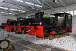 Köe 6042 und drei weitere Kleinloks am 23.07.2017 im Eisenbahnmuseum Prora.