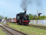 MEFS 91 134, unterwegs für die Leipziger Dampfkultur, 01.06.2019 bei Führerstandsmitfahrten zum Sommerfest im Eisenbahnmuseum Weimar.