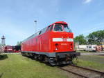 DB Museum 219 084-1 am 01.06.2019 beim Eisenbahnfest im Bw Weimar.