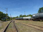 Ein Teil der Gleisanlagen beim Sommerfest, am 01.08.2020 im Eisenbahnmuseum Weimar.