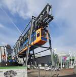 Der Wagen 5 der Wuppertaler Schwebebahn hat im F�rdertechnikmuseum Sinsheim ein neues zu Hause gefunden; 16.02.2023.