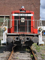 Die Diesellokomotive 365 838-2 war Anfang September 2019 in Gelsenkirchen ausgestellt.