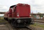 V100 der NeSA war bei den 3. Geraer Eisenbahnfrühling in Gera zusehen. Foto 03.05.2014 