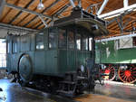 Die Drehstrom-Lokomotive De 2/2 der ehemaligen Burgdorf-Thun-Bahn stammt aus dem Jahr 1899.