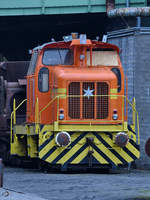 Die Diesellokomotive Henschel DH 500  52  der Vereinigte Schmiedewerke GmbH (VSG) auf dem Museumsgelände der Henrichshütte.