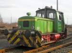 Eine kleine Ohrestein&Koppel Rangierlokomotive aus den Niederlanden am 13.2.11 im Rheinischen Industriebahnmuseum Kln Nippes.