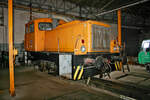 312 035, ex DR V 23 035 von 1968, zuletzt eingesetzt als  Gerät  im Werk Chemnitz, am 07.04.2007 im SEM Chemnitz.