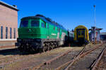 232 704 Skinest Rail abgestellt im Sächsischen Eisenbahnmuseum Chemnitz-Hilbersdorf, 12.03.2022