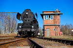 50 3628 am �stlichen Stellwerk des Bw Chemnitz-Hilbersdorf, 12.03.2022