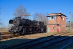 50 3628 am �stlichen Stellwerk des Bw Chemnitz-Hilbersdorf, 12.03.2022