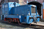 Die Diesellokomotive V15 2065 Anfang April 2018 im Sächsischen Eisenbahnmuseum Chemnitz-Hilbersdorf.