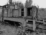 Diese 1967 gebaute LKM V18 (261571) der Verkehrsbetriebe der Stadt Dresden war im September 2020 im Sächsischen Eisenbahnmuseum Chemnitz-Hilbersdorf abgestellt.