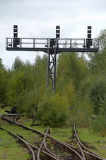 Eine der vielen Signalbrücken der ehemaligen Seilablaufanlage in Chemnitz-Hilbersdorf.