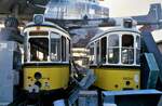 Das hier mutet eher wie ein Schrottplatz an, und nicht wie ein Technikmuseum! So ging die Nachwelt mit  Sch�tzen  der Stuttgarter Stra�enbahnen um! TW 819 (MF Esslingen Typ T2) und  Beiwagen 1604