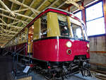 Im nur selten für die Öffentlichkeit zugänglichen  Depot  des DTM stand am 18.08.2016 auch der S-Bahn-Tw.