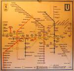 Netzspinne der U-Bahn  BVG (West) im geteilten Berlin.