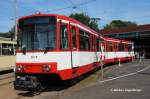 Museumsfahrzeug B-Wagen 2012 vor dem Strassenbahnmuseum Thielenbruch am  Tag des offenen Denkmals  (09.09.2012).