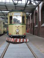 TW 239 mit Schneeflug im Straenbahnmuseum Thielenbruch der Klner Verkehrs-Betriebe am 9.7.06