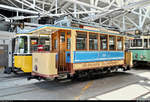 Triebwagen SSB 222 (Jubiläumswagen), Baujahr 1904, der Stuttgarter Straßenbahnen AG (SSB) ist im Straßenbahnmuseum Stuttgart ausgestellt.