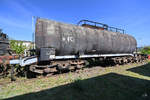 Ein Kesselwagen stand Mitte September 2019 im Außenbereich des Eisenbahnmuseums in Heilbronn.