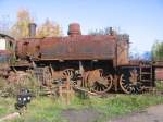 Ex  Bw Heilbronn 30.10.05: vom Rost zerfressene Lok